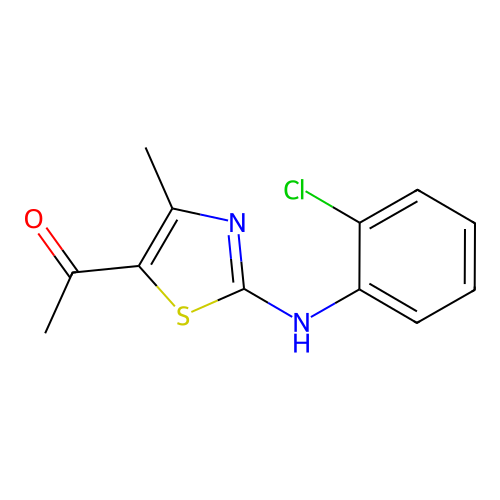 1-(3-((2-Chlorophenyl)amino)-5-methyl-2,4-thiazolyl)ethan-1-one structure