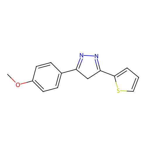 3-(4-methoxyphenyl)-5-thiophen-2-yl-4H-pyrazole structure