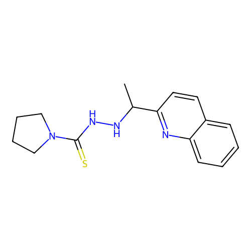 N'-[1-(2-Quinolinyl)ethyl]-1-pyrrolidinecarbothiohydrazide structure