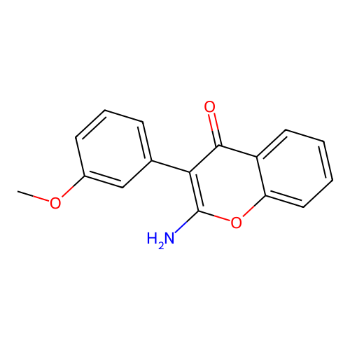 2-amino-3-(3-methoxyphenyl)-4H-chromen-4-one structure