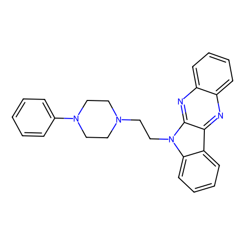 5-[2-(4-Phenylpiperazinyl)ethyl]indolo[2,3-b]quinoxaline structure