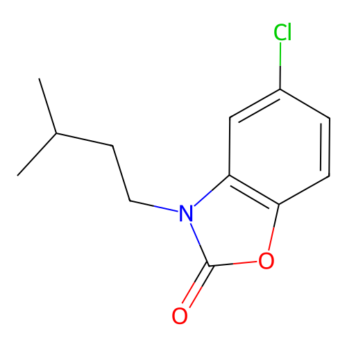 5-chloro-3-isopentylbenzo[d]oxazol-2(3H)-one structure