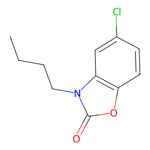 3-butyl-5-chloro-1,3-benzoxazol-2(3H)-one structure