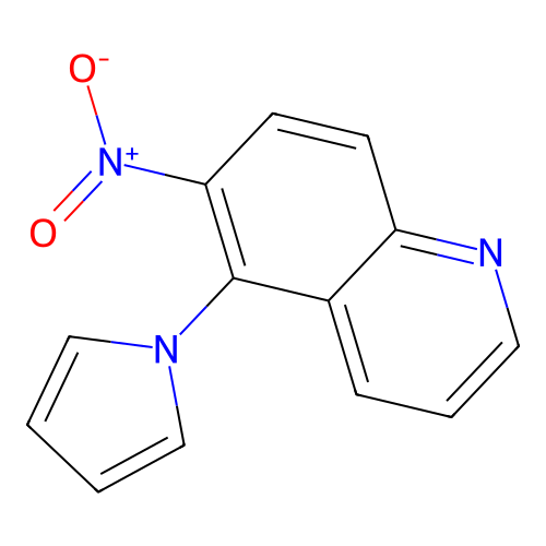 Quinoline, 6-nitro-5-(1H-pyrrol-1-yl)- structure