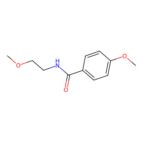4-methoxy-N-(2-methoxyethyl)benzamide structure