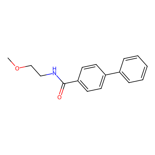 [1,1'-Biphenyl]-4-carboxamide, N-(2-methoxyethyl)- structure