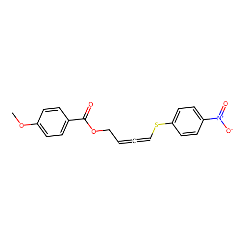 4-(4-Nitrophenyl)sulfanylbuta-2,3-dienyl 4-methoxybenzoate structure