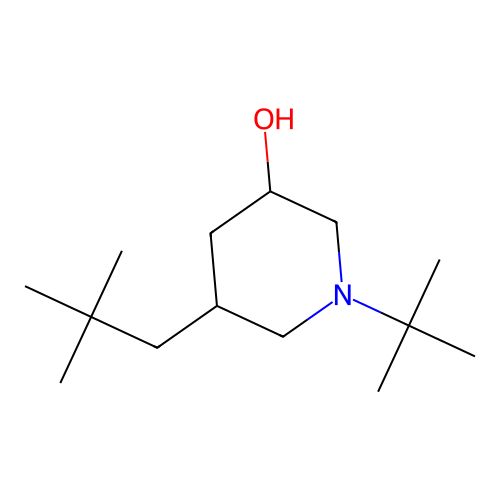 1-Tert-butyl-5-(2,2-dimethylpropyl)piperidin-3-ol structure
