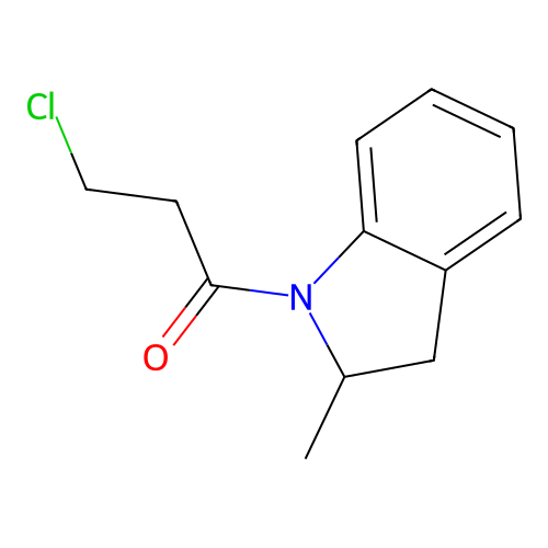 3-chloro-1-(2-methyl-2,3-dihydro-1H-indol-1-yl)propan-1-one structure