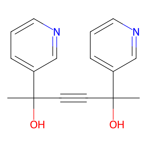 2,5-Di(3-pyridyl)hex-3-yne-2,5-diol structure