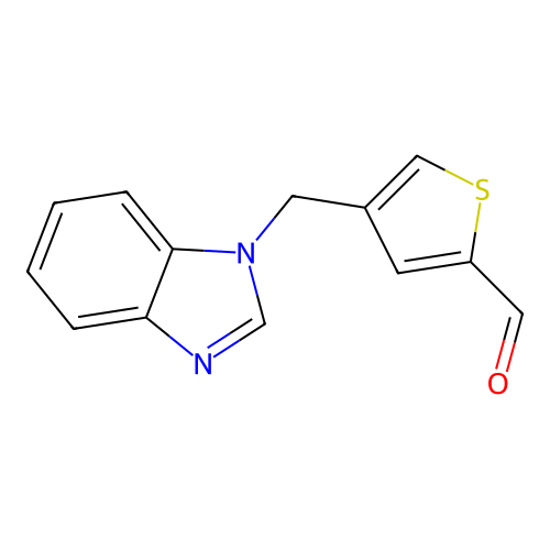 4-(Benzimidazol-1-ylmethyl)thiophene-2-carbaldehyde structure