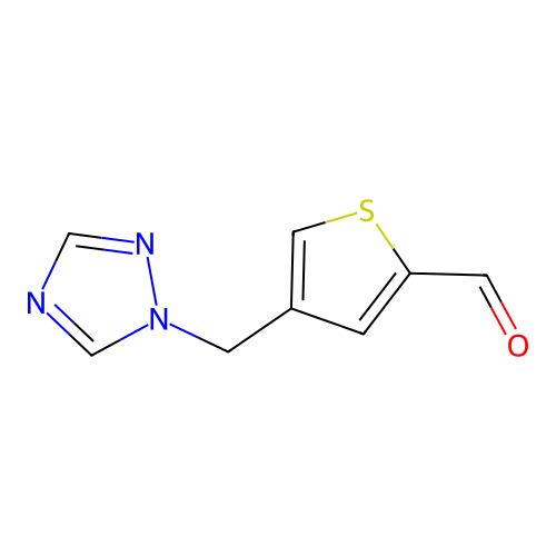 4-(1,2,4-Triazol-1-ylmethyl)thiophene-2-carbaldehyde structure