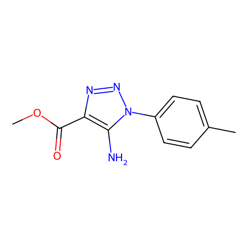 Methyl 5-amino-1-(4-methylphenyl)-1H-1,2,3-triazole-4-carboxylate structure