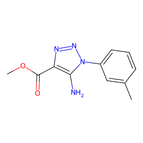 methyl 5-amino-1-(3-methylphenyl)-1H-1,2,3-triazole-4-carboxylate structure