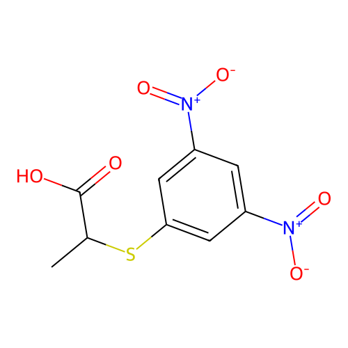 2-(3,5-Dinitrophenylthio)propanoic acid structure