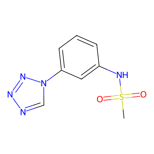 N-[3-(1H-tetrazol-1-yl)phenyl]methanesulfonamide structure