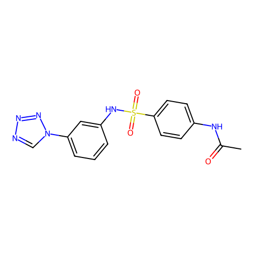N-(4-{[3-(1H-tetrazol-1-yl)phenyl]sulfamoyl}phenyl)acetamide structure