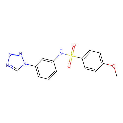 4-methoxy-N-[3-(1H-tetrazol-1-yl)phenyl]benzenesulfonamide structure