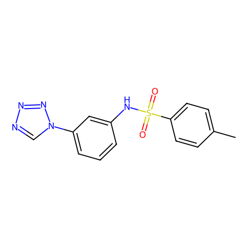 4-methyl-N-[3-(1H-tetrazol-1-yl)phenyl]benzenesulfonamide structure