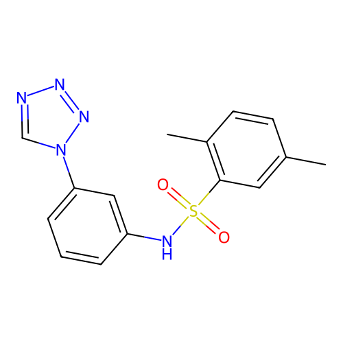 2,5-dimethyl-N-[3-(1H-tetrazol-1-yl)phenyl]benzenesulfonamide structure