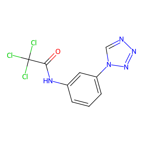 2,2,2-trichloro-N-[3-(1H-tetrazol-1-yl)phenyl]acetamide structure