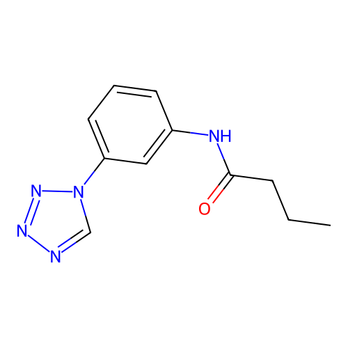 N-[3-(1H-tetrazol-1-yl)phenyl]butanamide structure