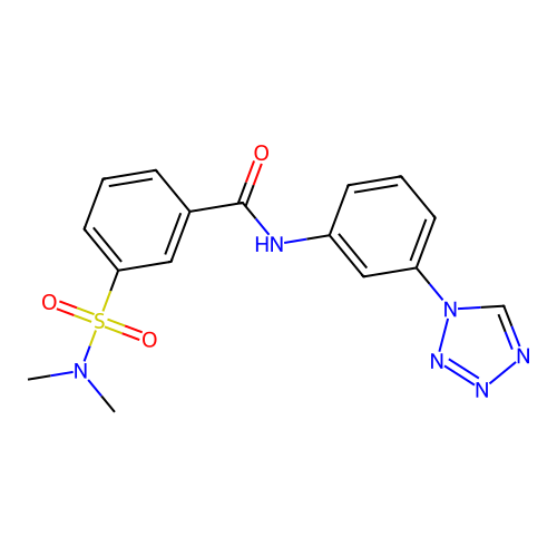 3-(dimethylsulfamoyl)-N-[3-(1H-tetrazol-1-yl)phenyl]benzamide structure