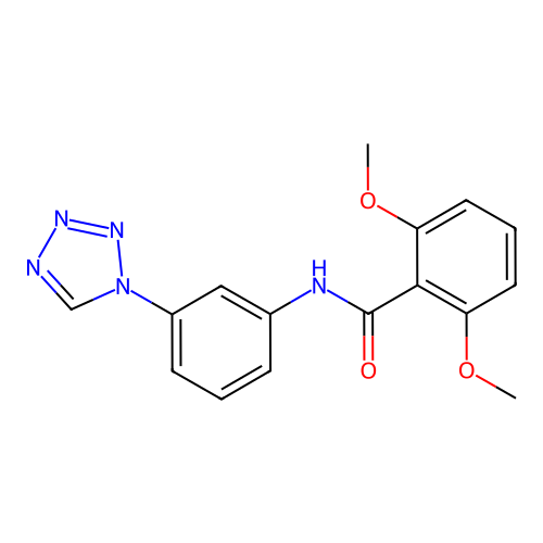 2,6-dimethoxy-N-[3-(1H-tetrazol-1-yl)phenyl]benzamide structure