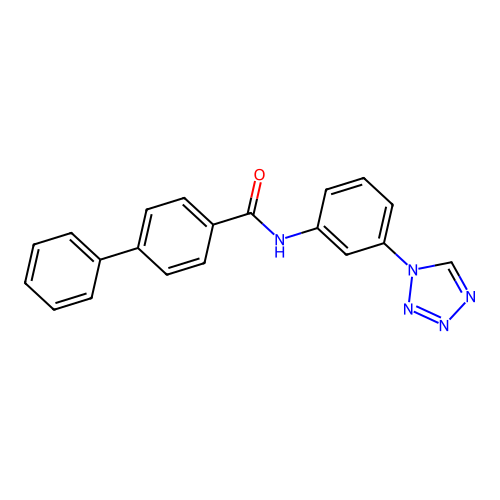 N-[3-(1H-tetrazol-1-yl)phenyl]biphenyl-4-carboxamide structure