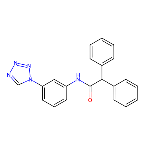 2,2-diphenyl-N-[3-(1H-tetrazol-1-yl)phenyl]acetamide structure