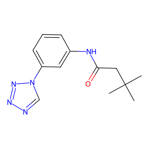 3,3-dimethyl-N-[3-(1H-tetrazol-1-yl)phenyl]butanamide structure