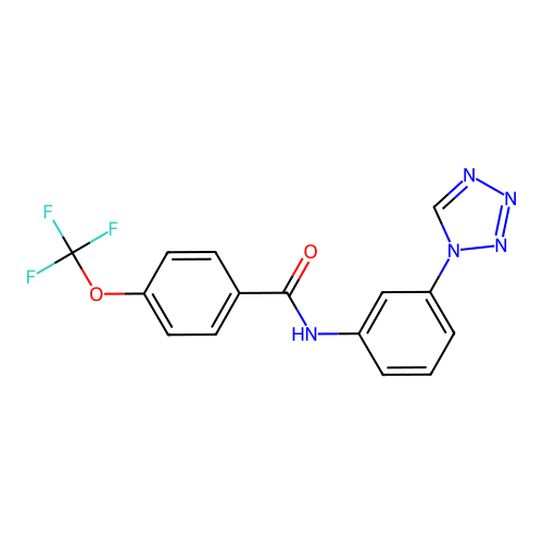 N-[3-(1H-tetrazol-1-yl)phenyl]-4-(trifluoromethoxy)benzamide structure