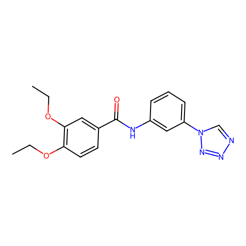 3,4-diethoxy-N-[3-(tetrazol-1-yl)phenyl]benzamide structure