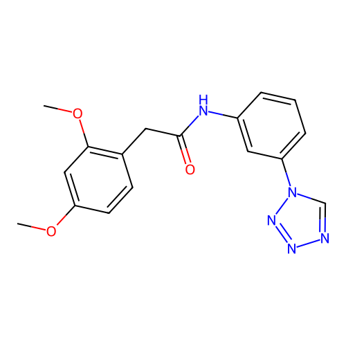 2-(2,4-dimethoxyphenyl)-N-[3-(1H-tetrazol-1-yl)phenyl]acetamide structure