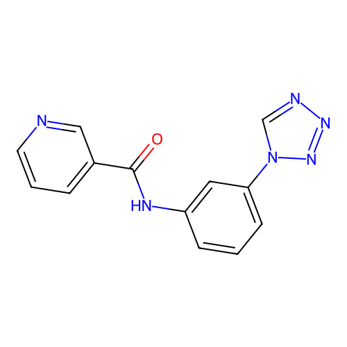 N-[3-(1H-tetrazol-1-yl)phenyl]pyridine-3-carboxamide structure