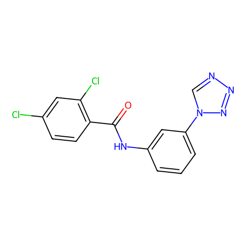 2,4-dichloro-N-[3-(1H-tetrazol-1-yl)phenyl]benzamide structure