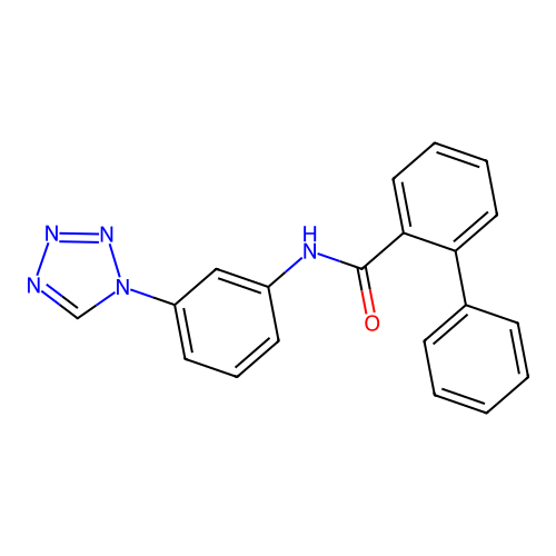 N-[3-(1H-tetrazol-1-yl)phenyl]biphenyl-2-carboxamide structure
