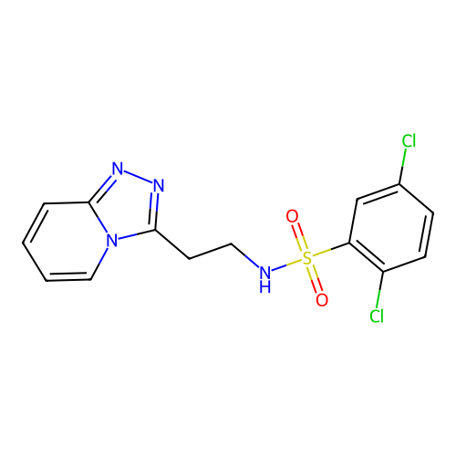2,5-dichloro-N-[2-([1,2,4]triazolo[4,3-a]pyridin-3-yl)ethyl]benzenesulfonamide structure