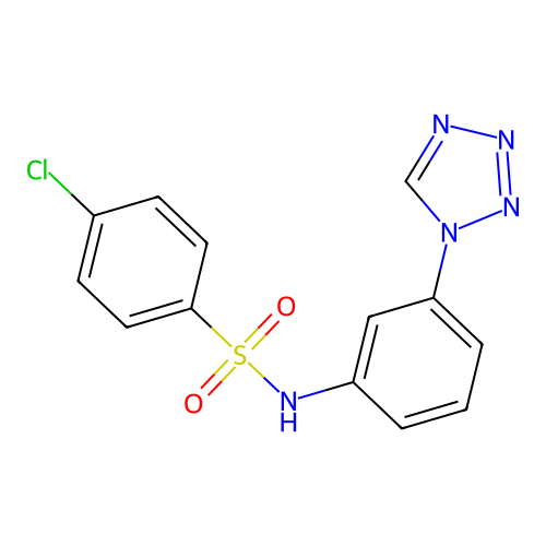 4-chloro-N-[3-(1H-tetrazol-1-yl)phenyl]benzenesulfonamide structure