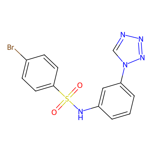 4-bromo-N-[3-(1H-tetrazol-1-yl)phenyl]benzenesulfonamide structure