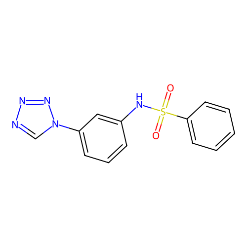 N-[3-(1H-tetrazol-1-yl)phenyl]benzenesulfonamide structure
