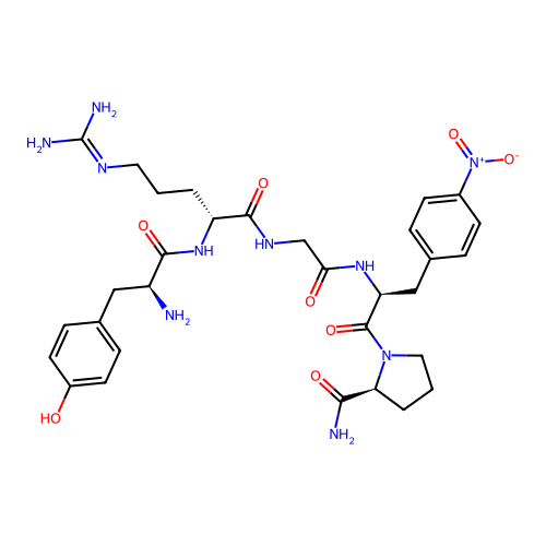 L-Prolinamide, L-tyrosyl-D-arginylglycyl-4-nitro-L-phenylalanyl- structure