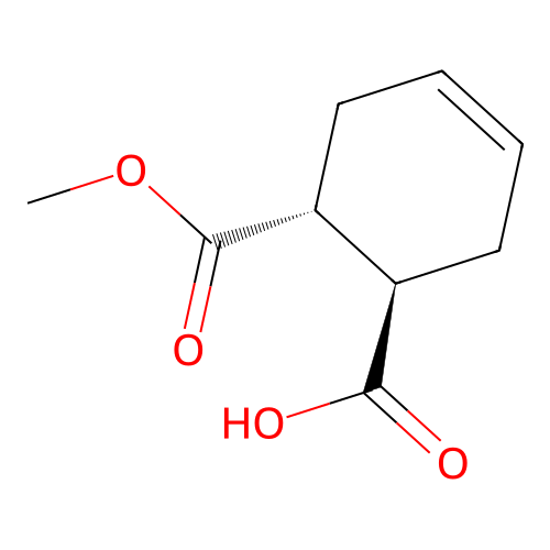 (1R,6R)-6-(Methoxycarbonyl)cyclohex-3-enecarboxylic acid structure