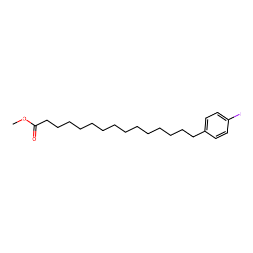Methyl 15-(4-iodophenyl)pentadecanoate structure