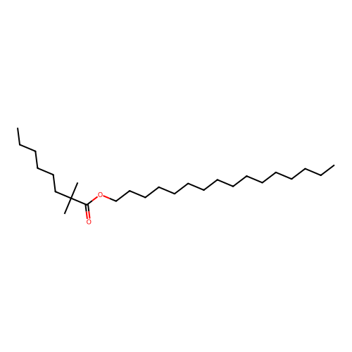 Neodecanoic acid, hexadecyl ester structure