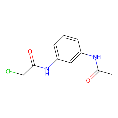 2-chloro-N-(3-acetamidophenyl)acetamide structure
