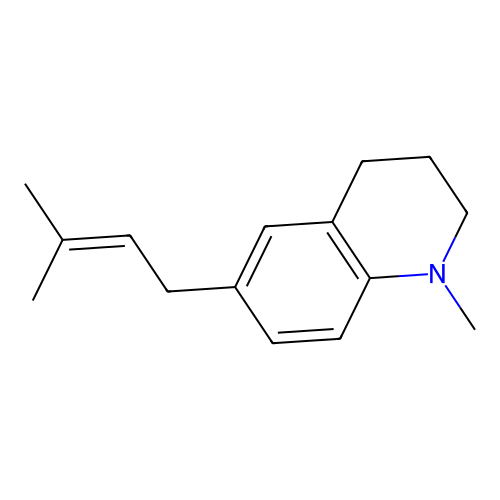 1-Methyl-6-(3-methylbut-2-en-1-yl)-1,2,3,4-tetrahydroquinoline structure