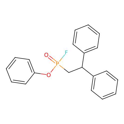 Phosphonofluoridic acid, (2,2-diphenylethyl)-, phenyl ester structure