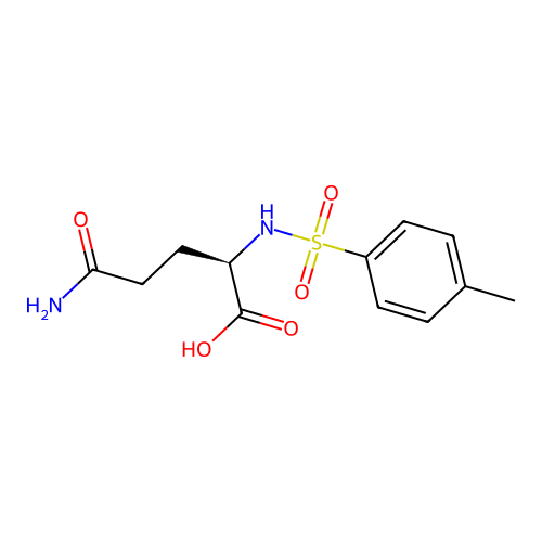 (-)-N-[(4-methylphenyl)sulfonyl]-D-glutamine structure