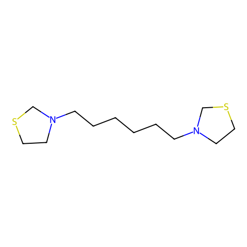 Thiazolidine, 3,3'-(1,6-hexanediyl)bis- structure